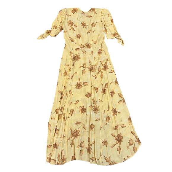 Reformation Floral Royce Wrap Maxi Dress Tuscany Yellow Size Small - Picture 5 of 5